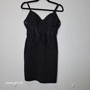 Papaya Black Lace Dress